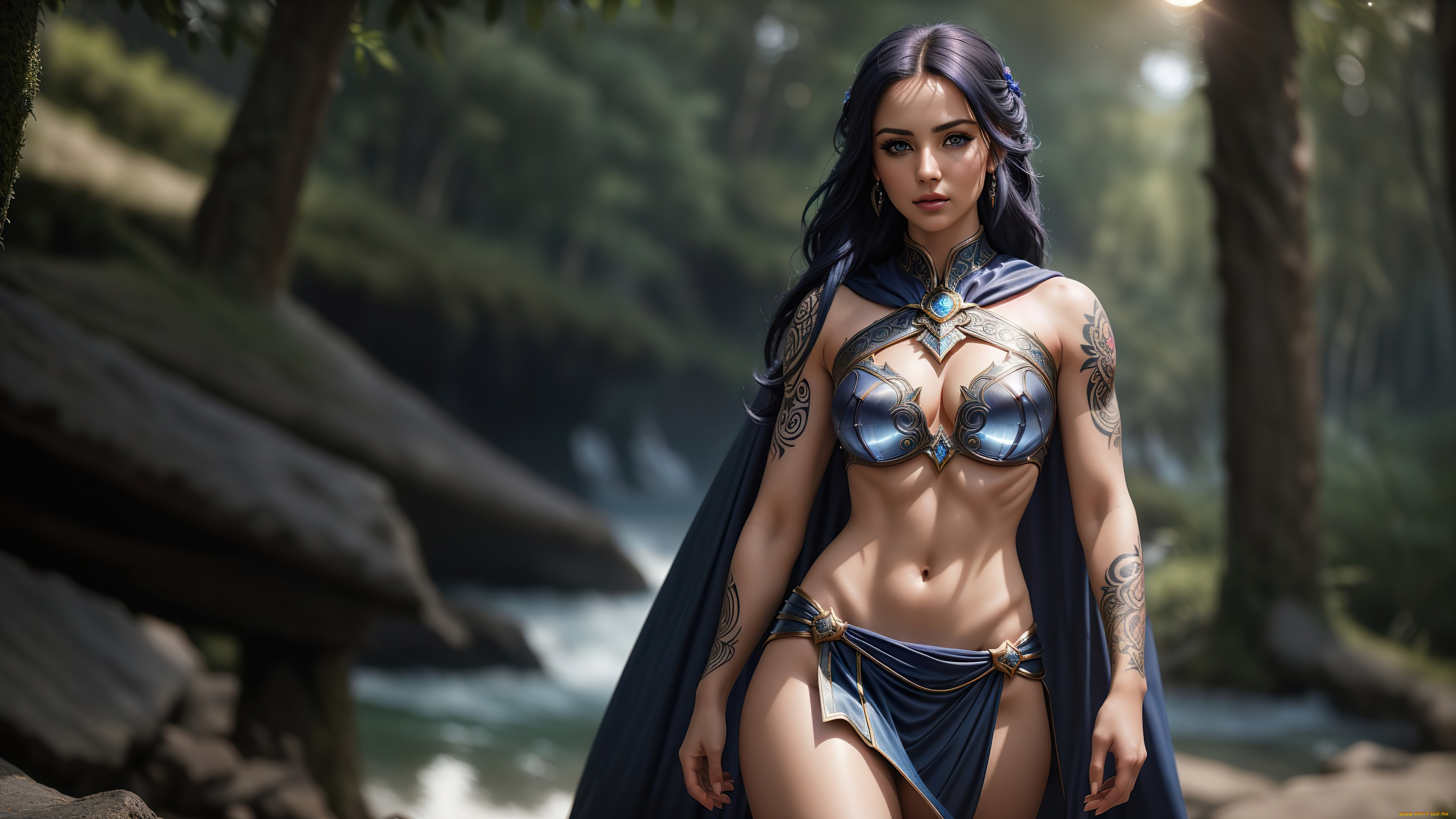 3, 3 ,  , fantasy, girl, nature, art, tatoo, digital